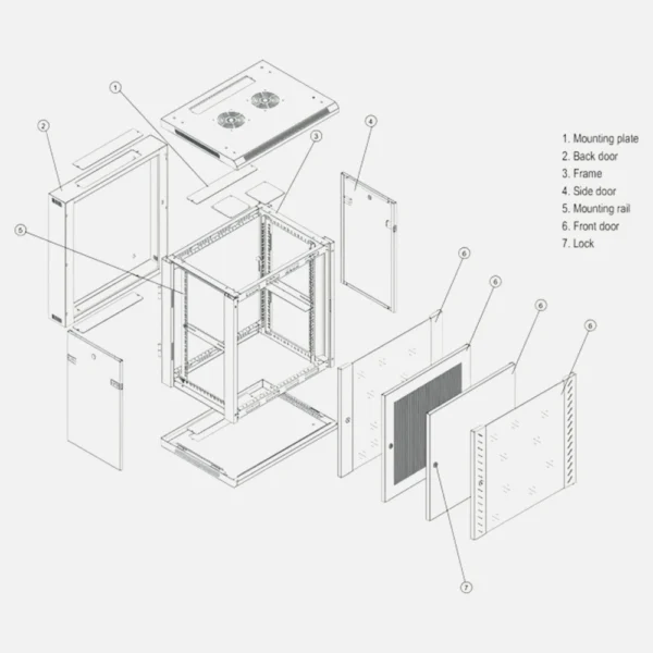 DOUBLE SECTION WALL MOUNTED CABINET - Image 2