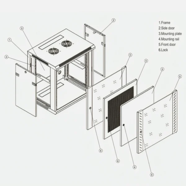 SINGLE SECTION WALL MOUNTED CABINET - Image 2