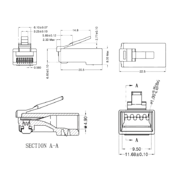 CAT6 UTP RJ45 CONNECTOR - Image 2