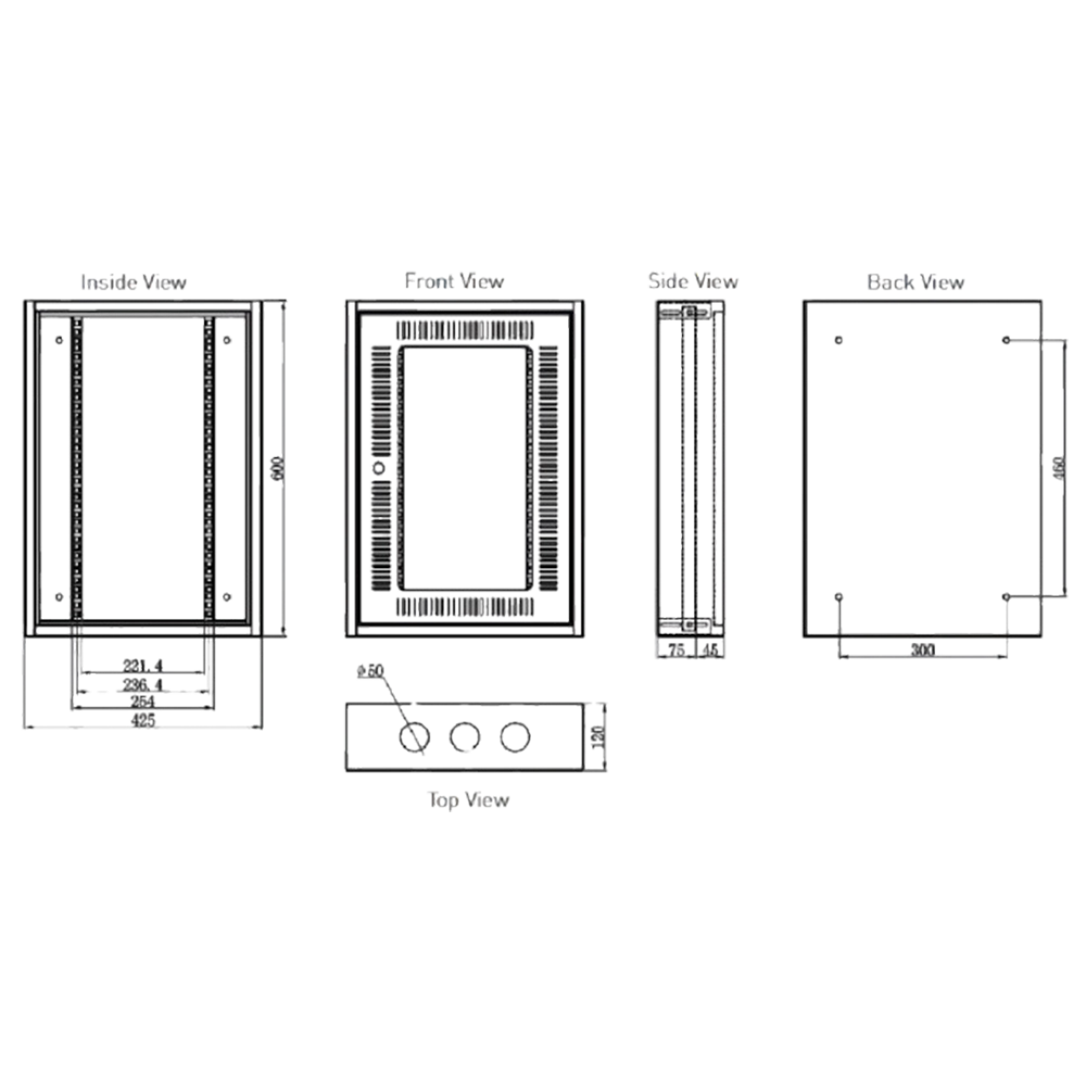 WALL MOUNT FTTH CABINET β SINGLE SECTION (ES) - Image 2